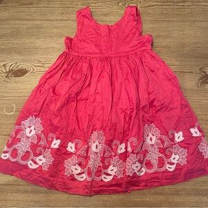 Tea Collection Pink Sleeveless Embroidered Dress 100% cotton